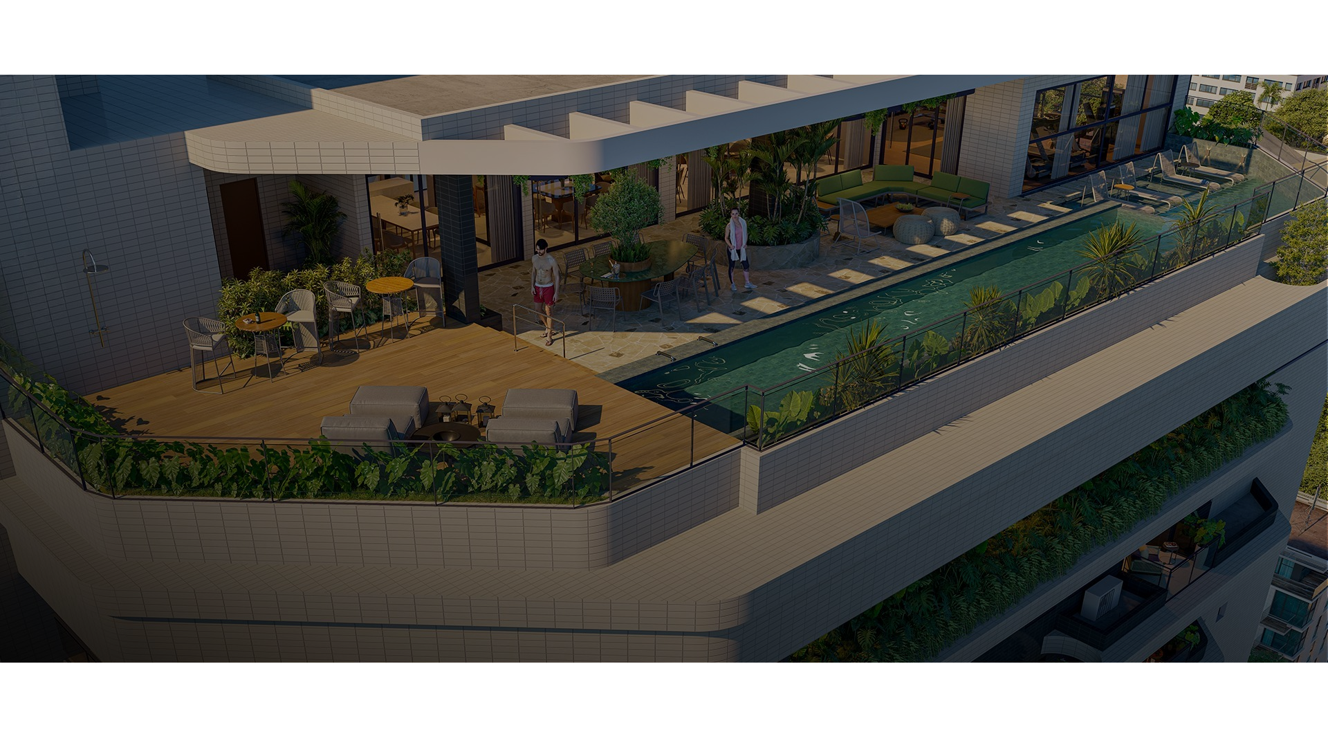 Cobertura e piscina Concept Garden